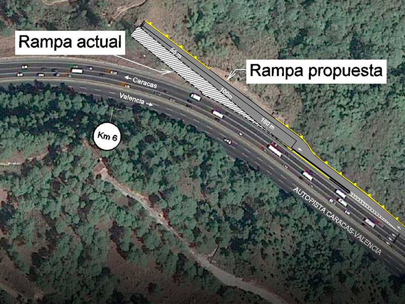 Ingeniería de detalle de rampas de frenado de la Autopista Regional del